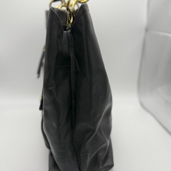 Coach Penelope BLACK Leather Tote Style: F18890 - Picture 5 of 9